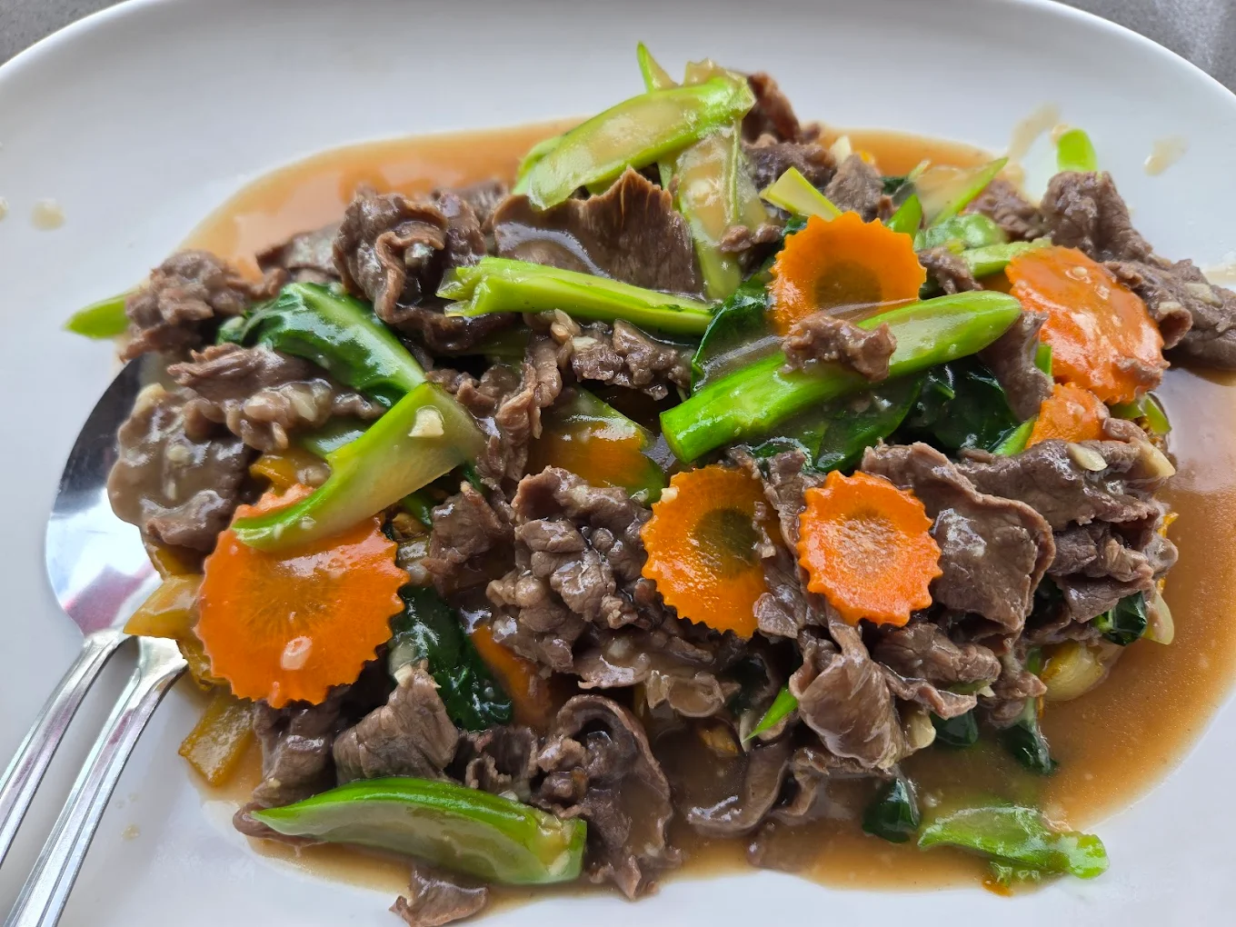 Traditional Cambodian bowl of Kuyteav served fresh at Rice String Cerritos.